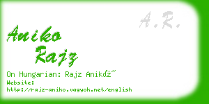 aniko rajz business card